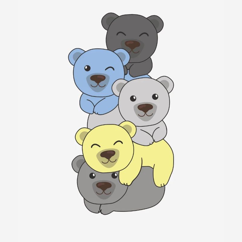 Periboy Flag Pride LGBTQ Cute Bear Stack