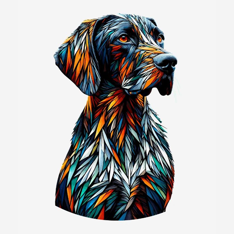 Polygon Art German Shorthaired Pointer Dog GSP