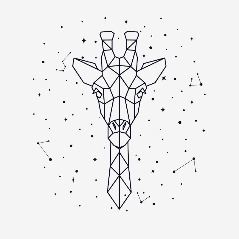 Sternbild Giraffe Constellation Nubian African