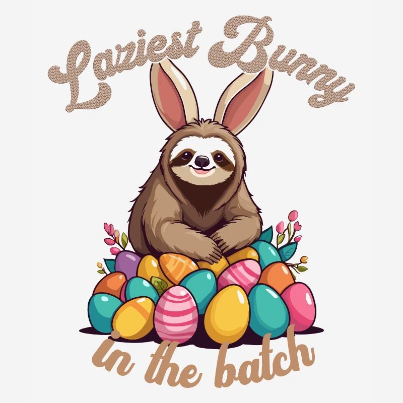 Funny Saying Cute Easter Sloth Sloth Sloth