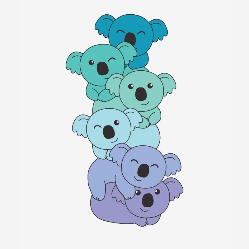 Neptunic Flag Pride LGBTQ Cute Koala Stack