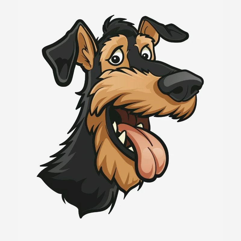 Cadeau Airedale Terrier | Illustration de dessin animé