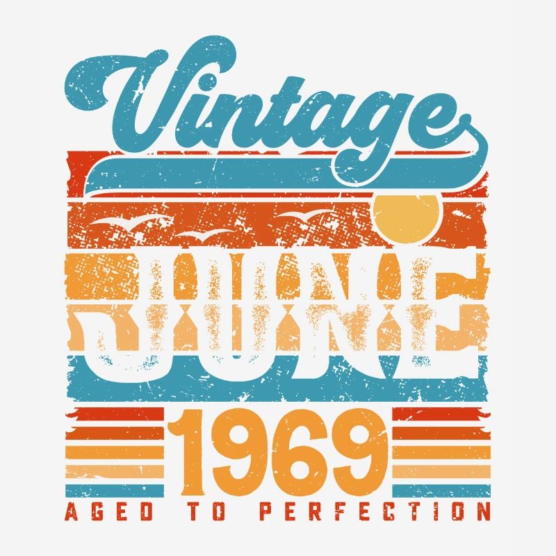 Juni 1969, Vintage-Jubiläumsgeschenk Juni 1969.