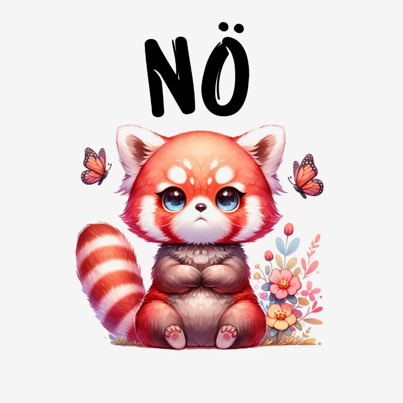 Red Panda Funny Saying Nope Fire Fox