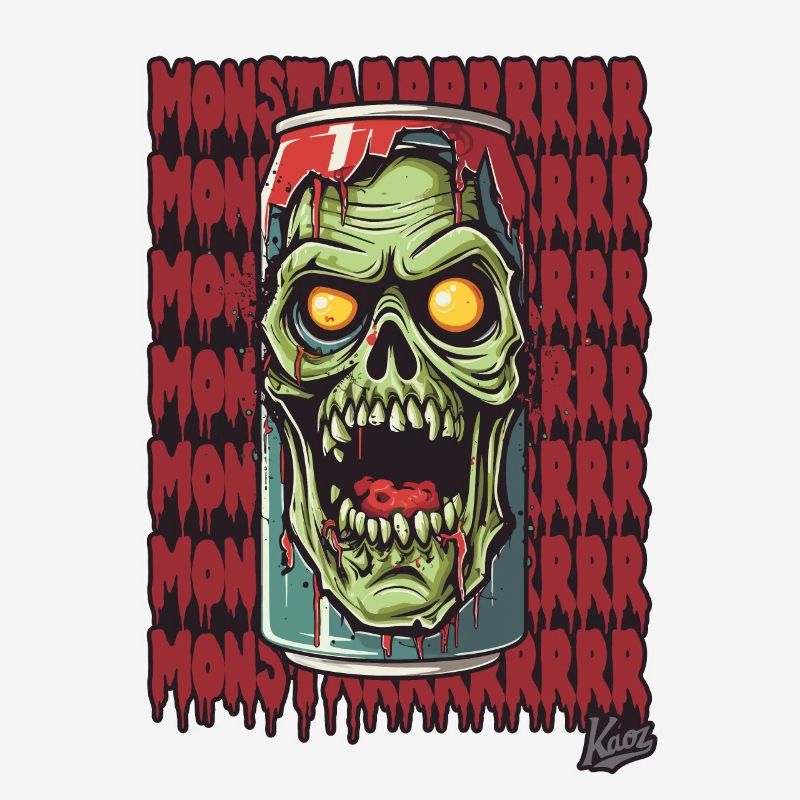 Monster Zombie Drinks Can
