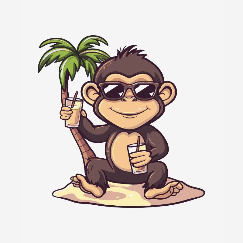 Bande dessinée Monkey Summer Beach