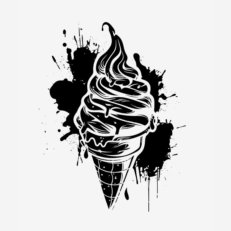 Cornet de crème glacée glace molle