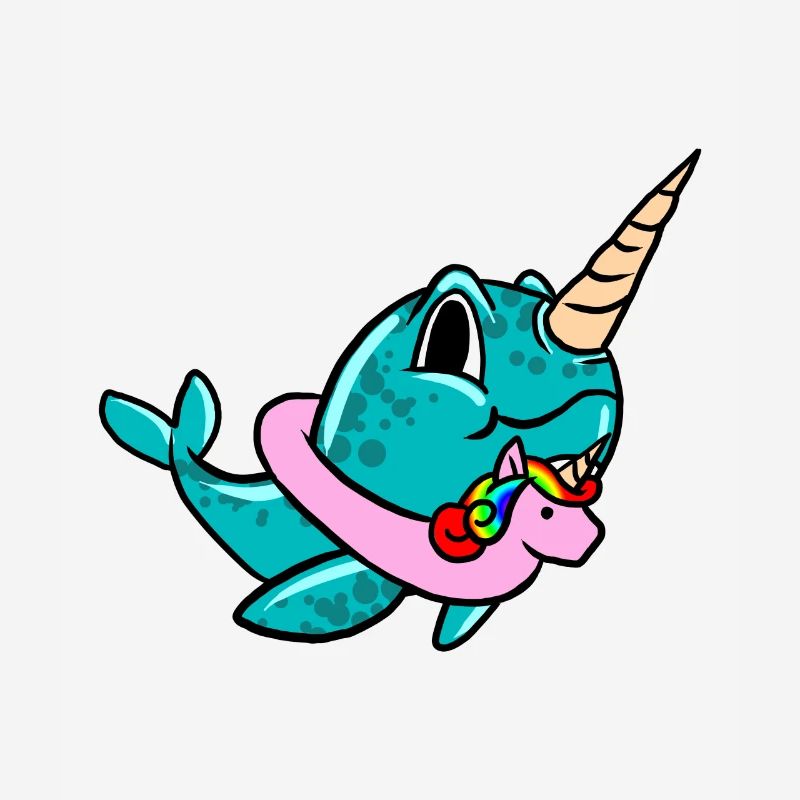Narwhal On Unicorn Float Lifebuoy Float Cool pun