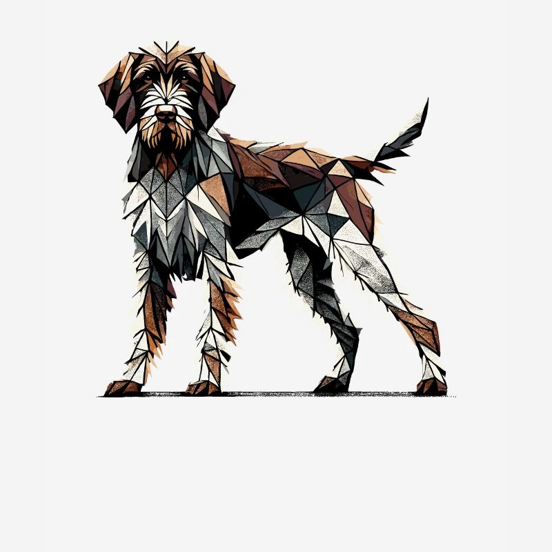 Geometric Art German Wirehaired Pointer