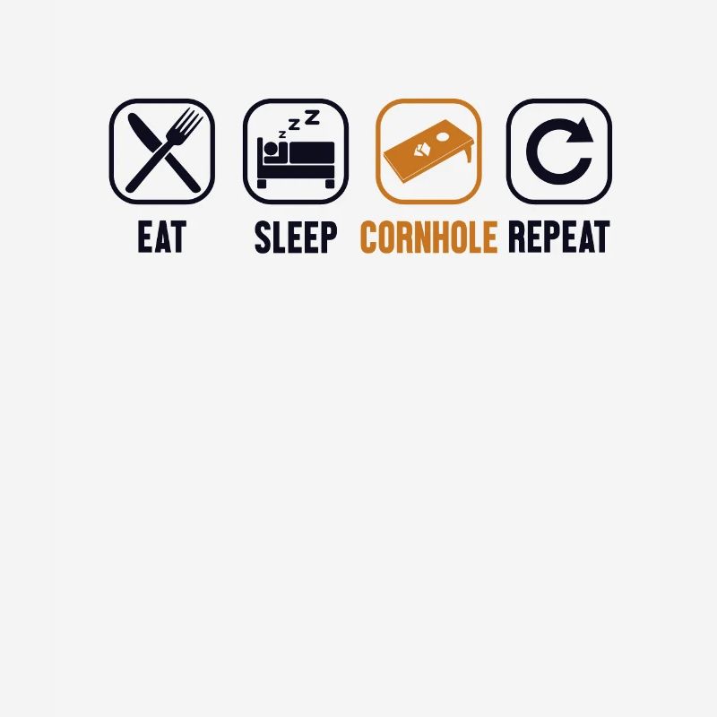 Manger dormir Cornhole répéter Planches Jeu de sac de haricots