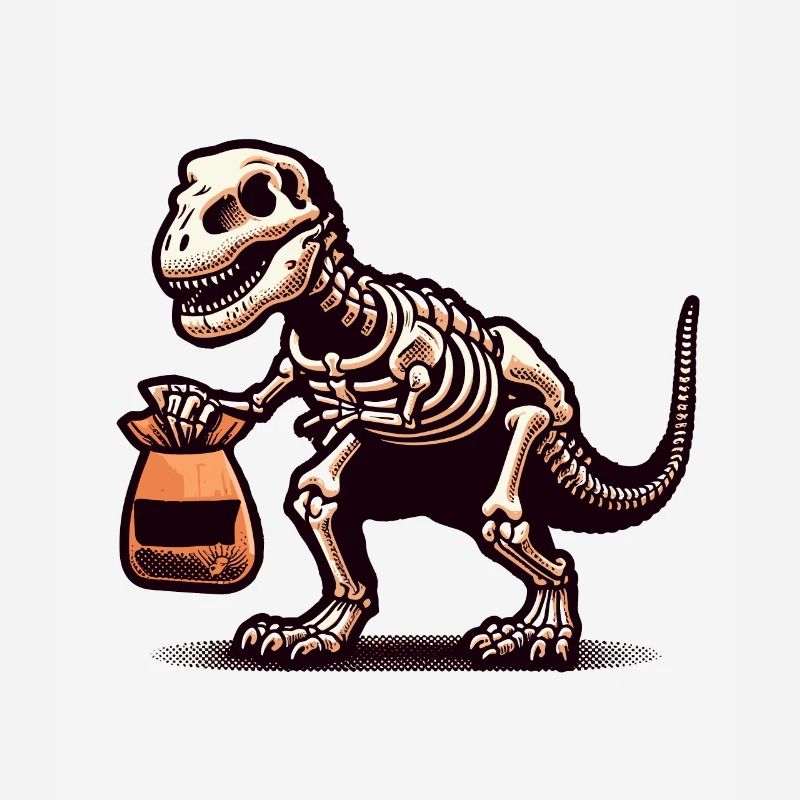 T-Rex Dinosaurier Süßes Oder Saures Halloween