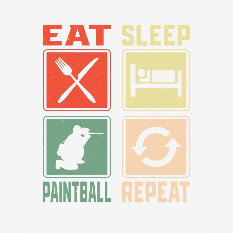 Manger dormir Paintball Répéter Paintballer Tactique Pl