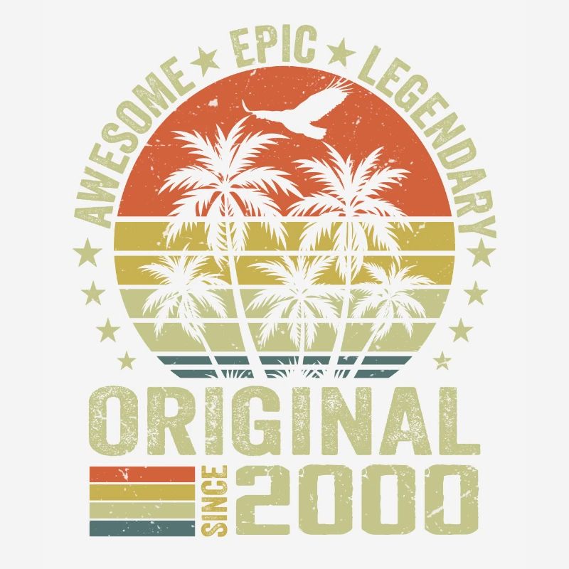 Fête D'anniversaire 2000 Millésime 2000 Rétro 2000