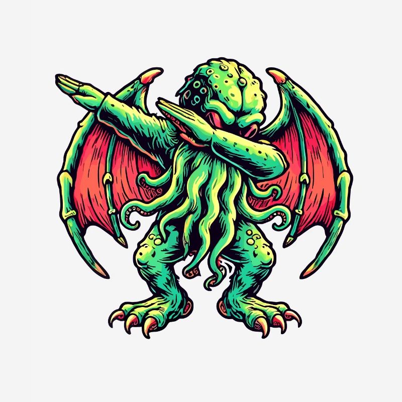 Dabbing drôle Cthulhu Dabbing Design