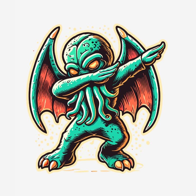Dabbing drôle Cthulhu Dabbing Design