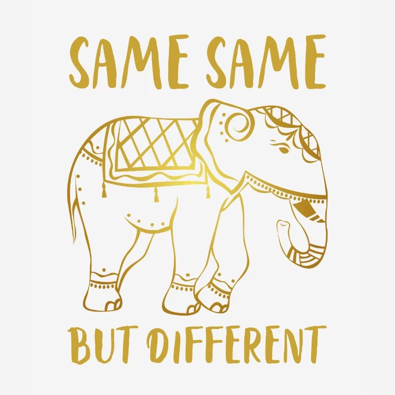 Goldener Elefant "Same Same but different"