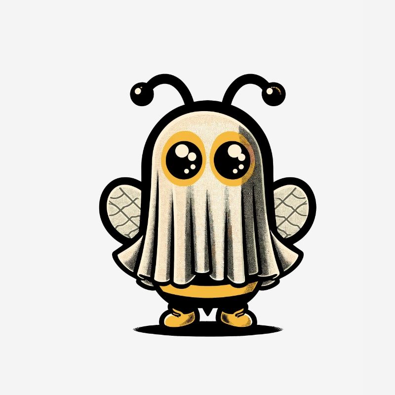 Funny Bee Ghost Cute Ghost Bee