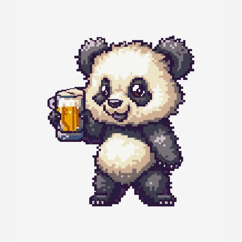 Panda bière pixel