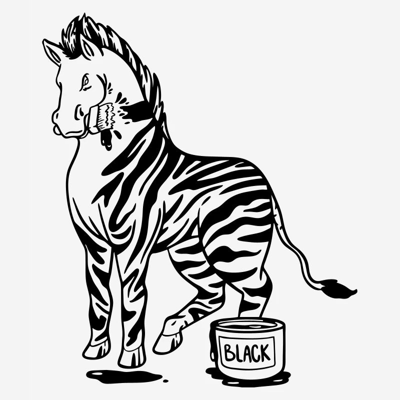 Zebra Schwarze oder Weiße Streifen Lustige Bilder