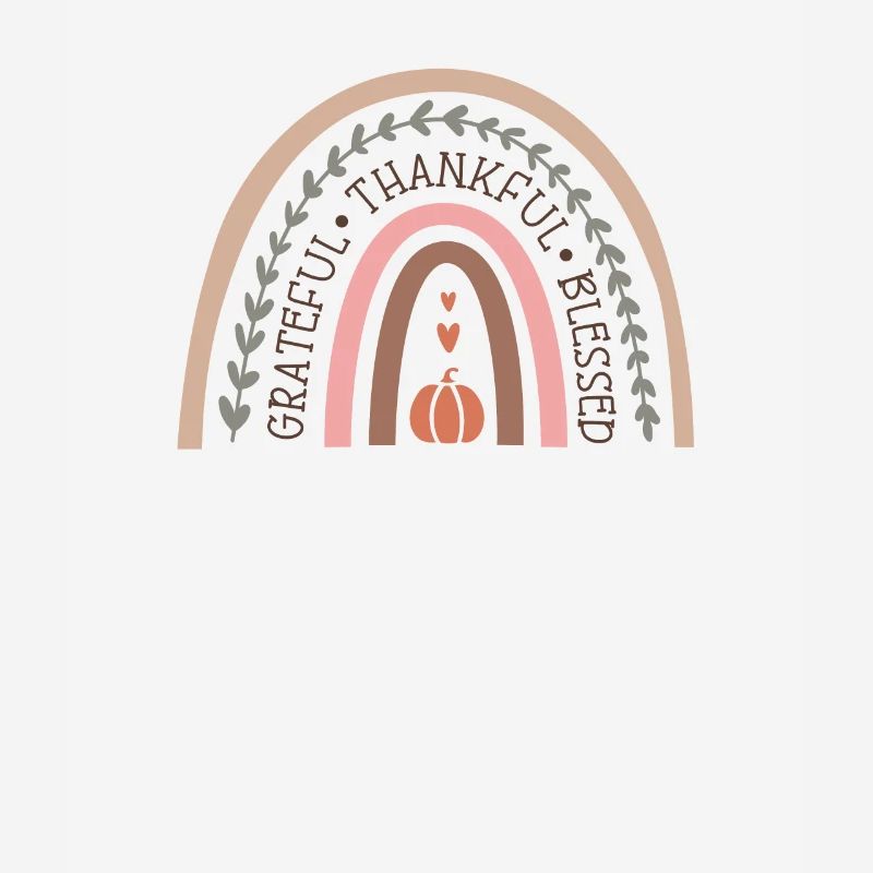 Dankbar Gesegnet Regenbogen Herbst Design