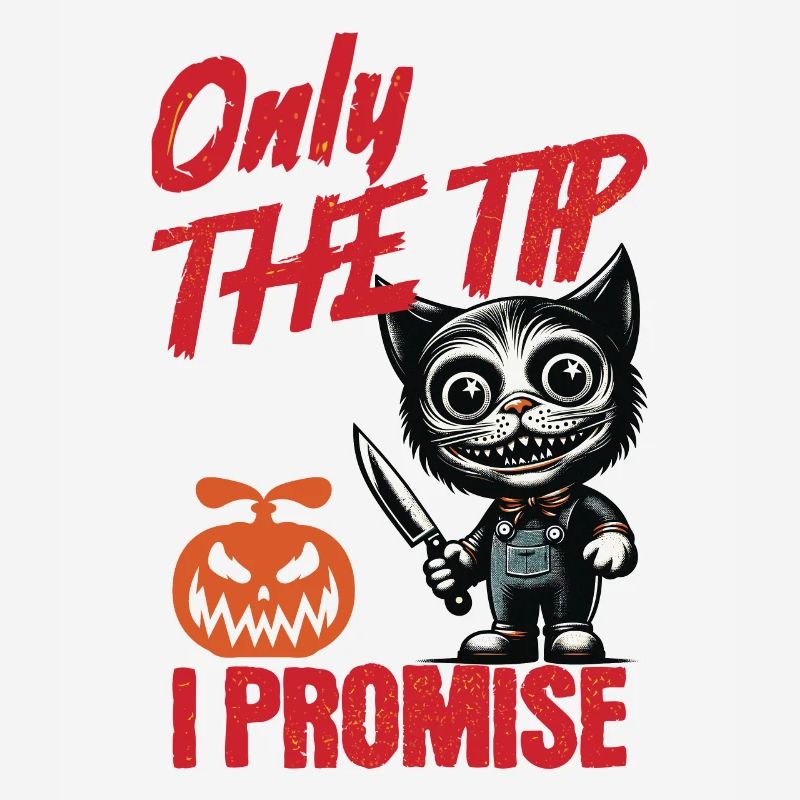 Lustiger Katzen Spruch only The Tip Psycho Katze