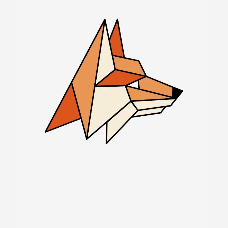 Geometric Red Fox Canidae Caninae Fox Lover Fox