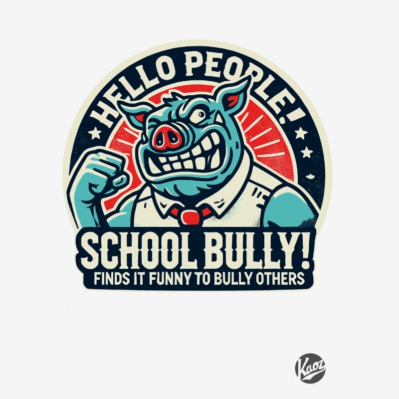 Schoolyard bully pig: "Hello guys!"