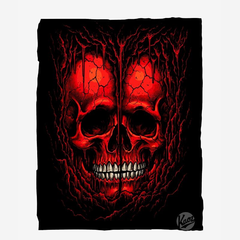 Two red skulls