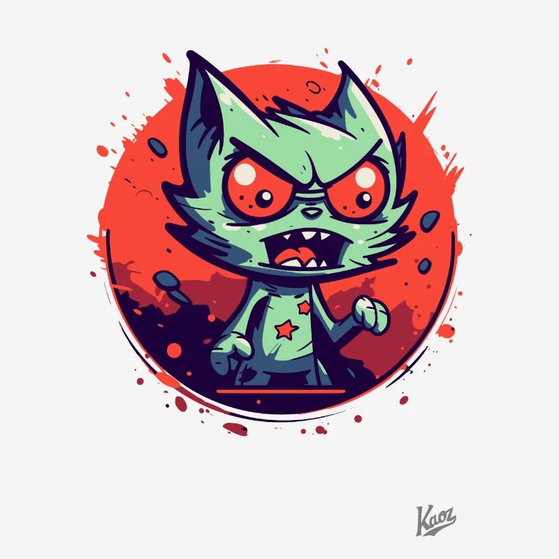 Crazy Funny Aggro Cat