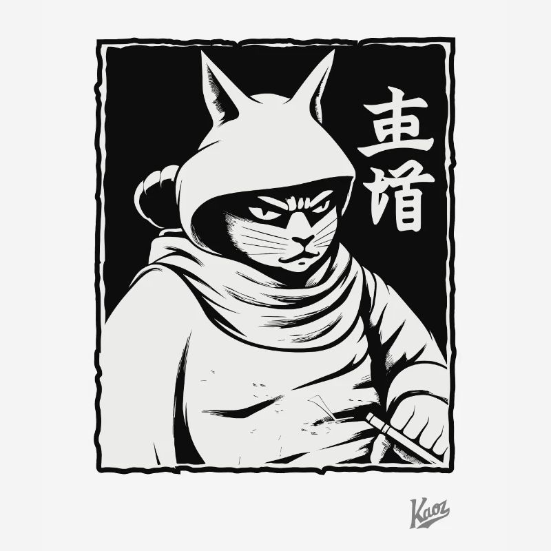 Chat shogun samouraï