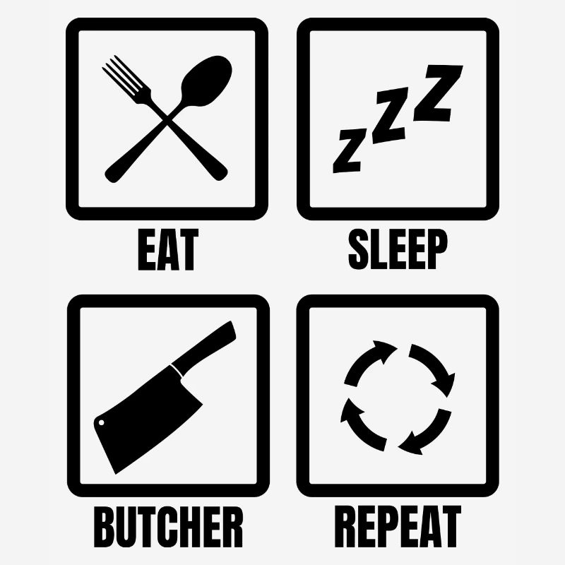 Routine quotidienne du boucher