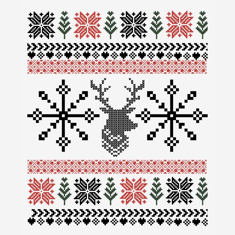 Retro Christmas Pixel Pattern