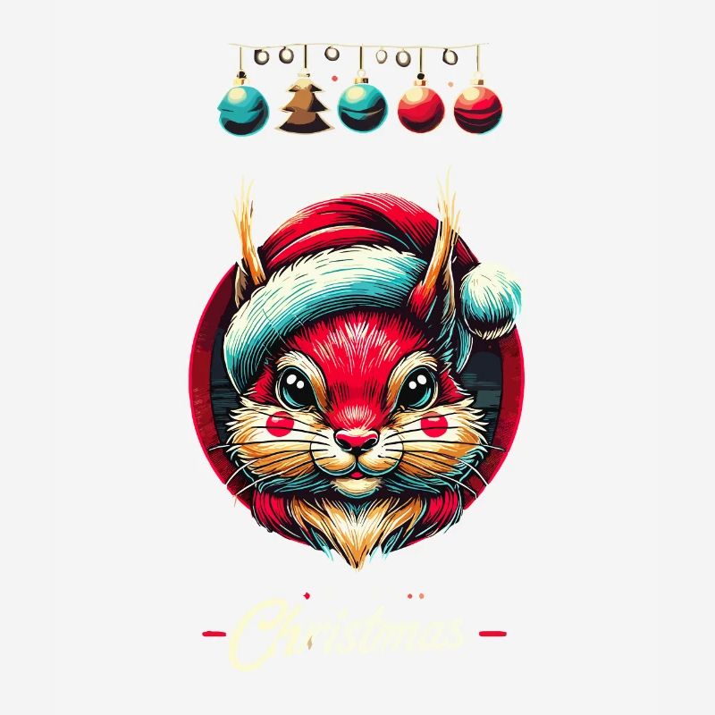 Merry Christmas Squirrel Motif
