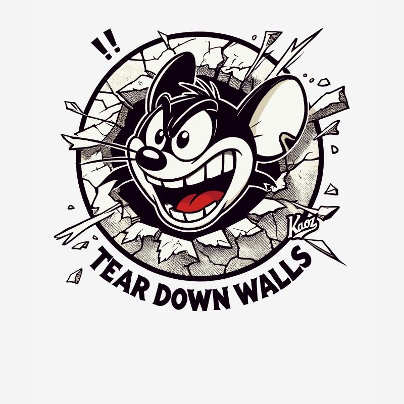 Intense and dynamic mouse wants to tear down walls