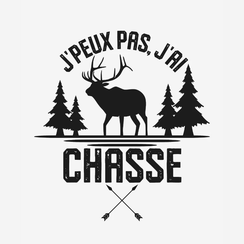 Chasse Cerf Bois