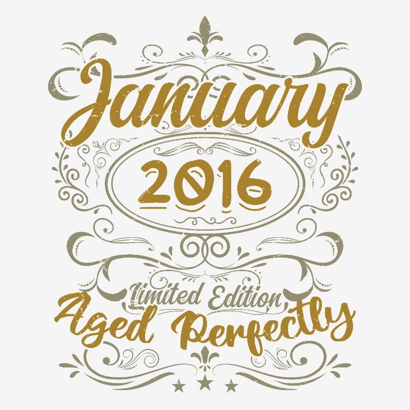 Januar Geburtstagsgeschenk Geboren im Januar 2016