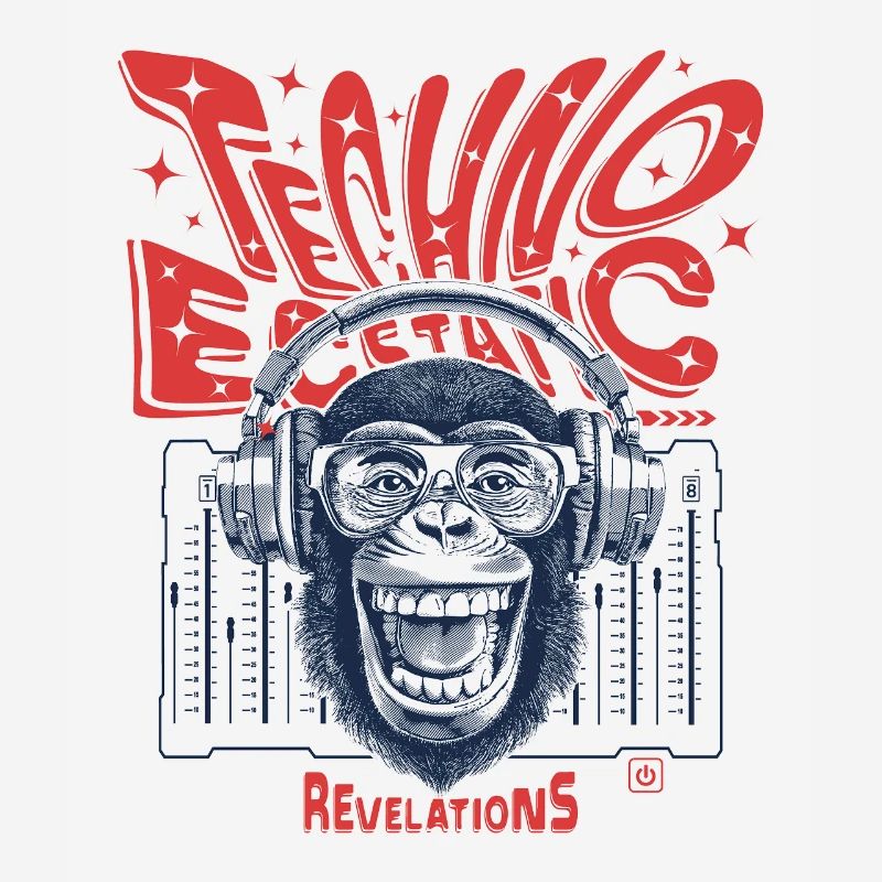 Ecstatic Techno: Monkey, Beats and Primates Shirt