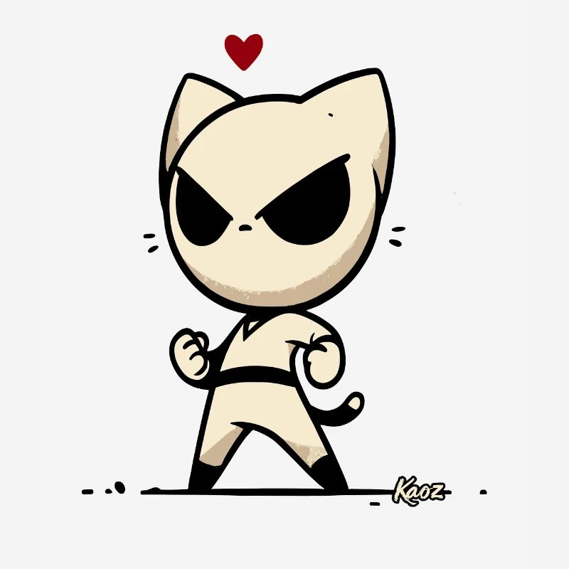 An elegant and stealthy ninja cat
