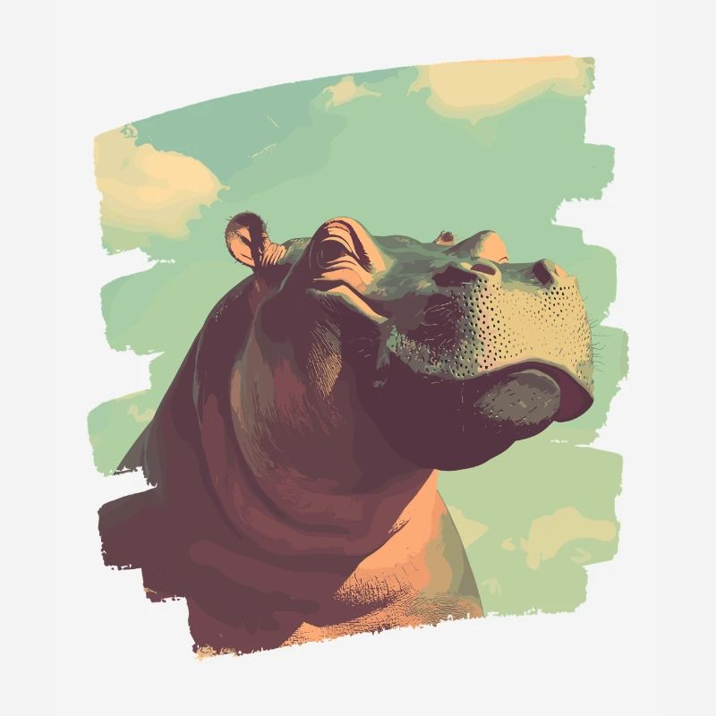 Hippopotame Rétro