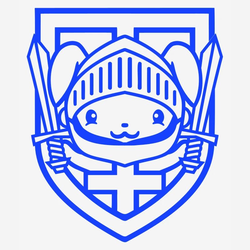 Rabbit Knight Sword Shield Armor Helmet Castle Hero