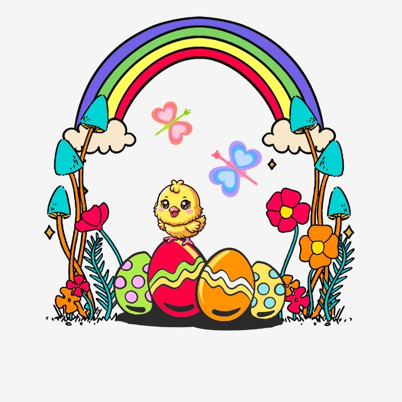 Easter Chick Kids Child Easter Eggs