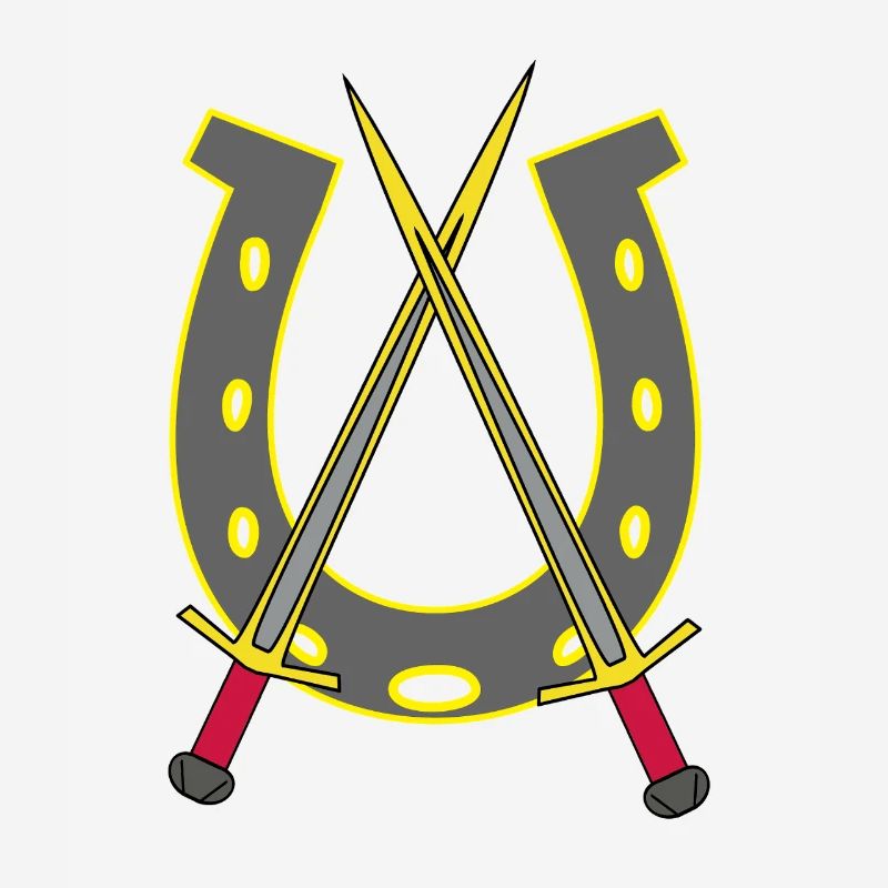 Chevalier médiéval épée épées fer à cheval