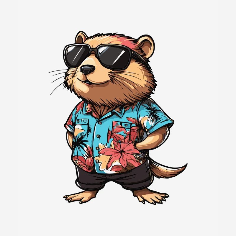 Beaver Comic Funny Summer