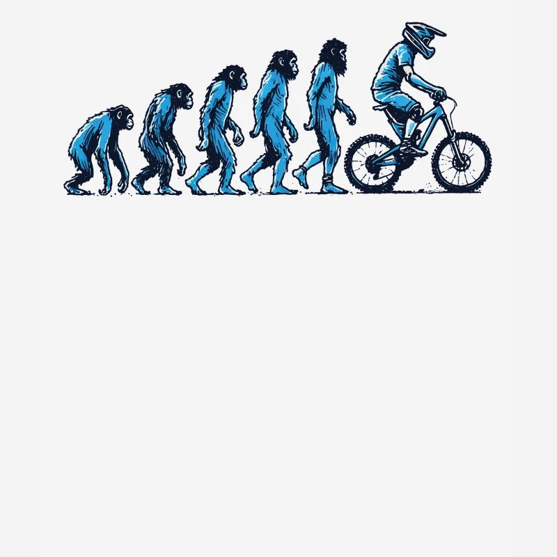 Evolution from ape to cyclist