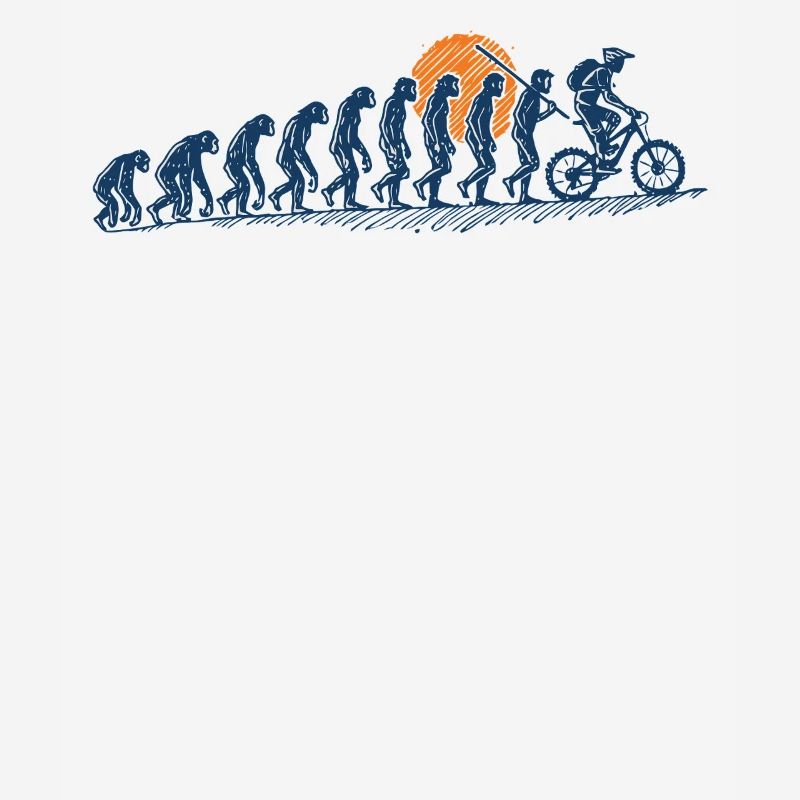 Évolution du singe au cycliste