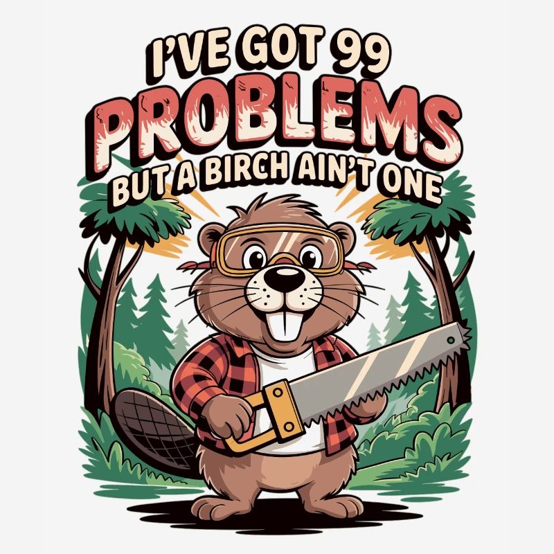 Beaver saying: No problem with birch