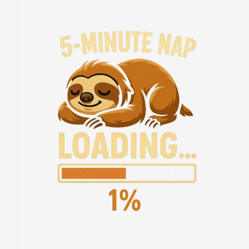 5-Minute Nap Loading… Sloth Progress-Bar Cute