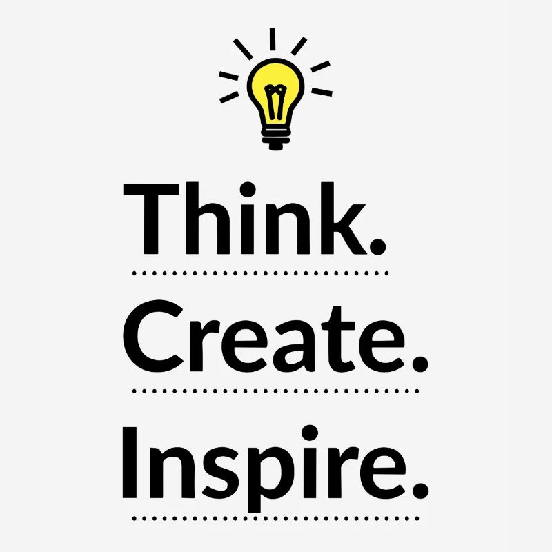 Think Create Inspire Light Bulb