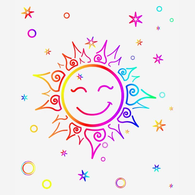 Smiling Sun Gradient Rainbow