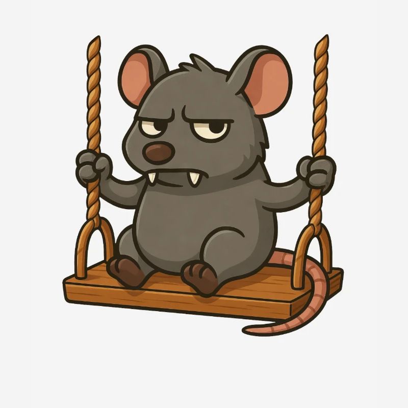 Grumpy Mouse Rat Rocking Annoyed Angry